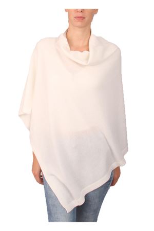 Poncho in cashmere modello mantella Art Tricot | 2016125BIANCO